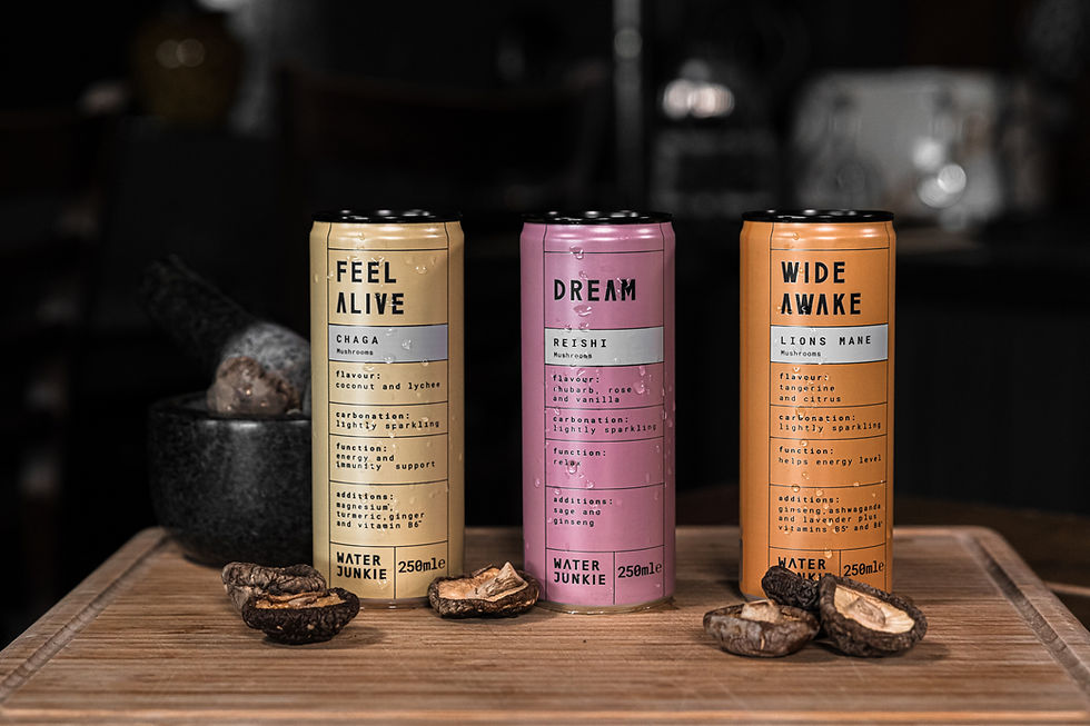 WaterJunkie launches mushroom-infused sparkling drinks to tap functional beverage demand
