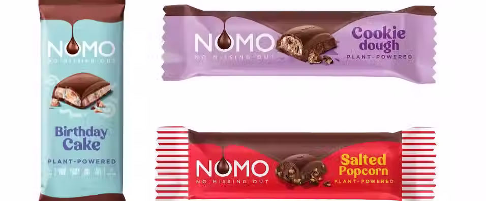 Nomo launches new vegan chocolate bar varieties