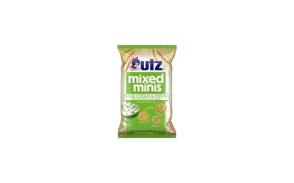 Utz adds sour cream & onion flavour to Mixed Minis Pretzel line