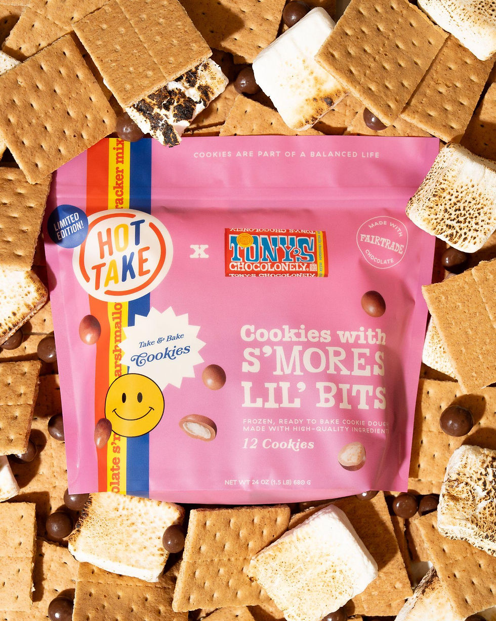 Tony’s Chocolonely and Hot Take Dough launch limited-edition s’more cookie pack