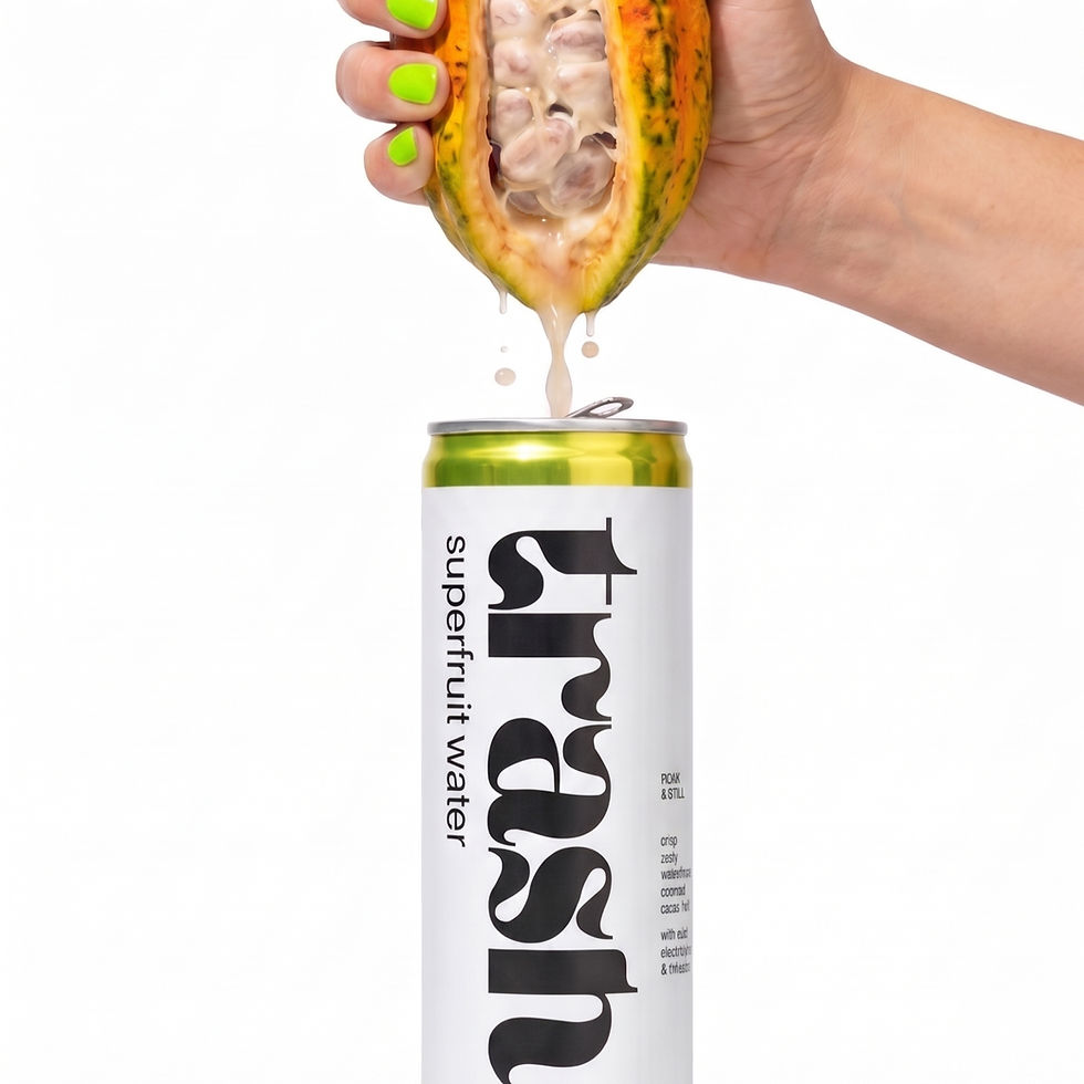 Trash launches upcycled cacao fruit water made from rescued cocoa pulp